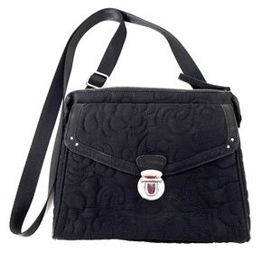 🔥🔥 Vera Bradley Black Quilted Crossbody Messenger Shoulder Bag adjusta…